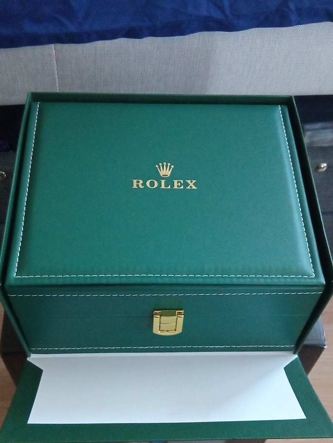Rolex Green Watch Presentation Box With Gold Logo